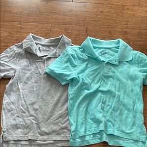 Kids Polo Shirt Set - Gray and Aqua
